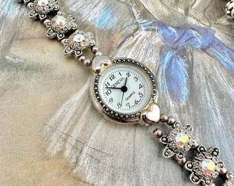 Vintage Geneva Platinum Rhinestone Bracelet Wristwatch Vintage Geneva Platinum Rhinestone Wristwatch-women main image 4