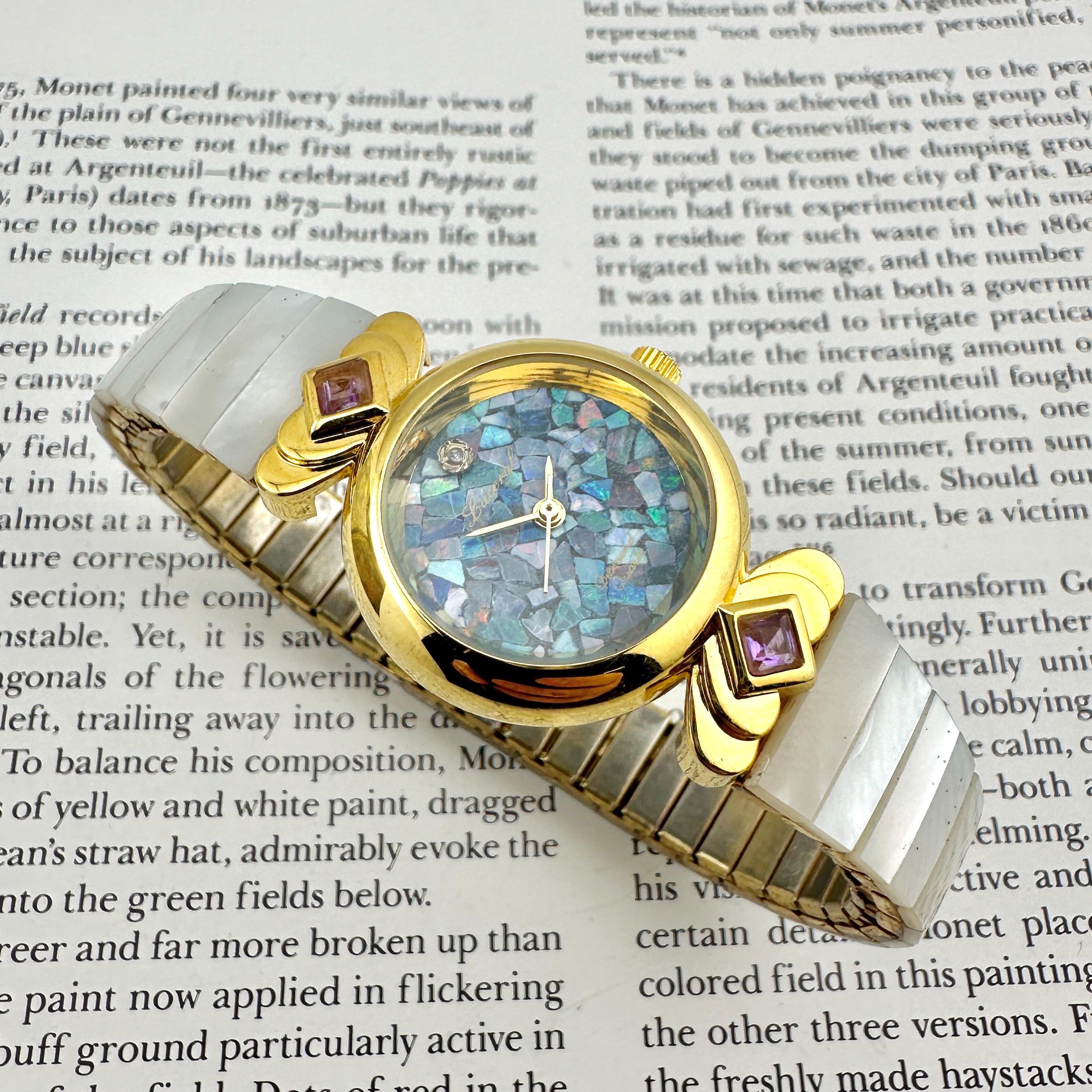 Vintage Mosaic Abalone Dial Women