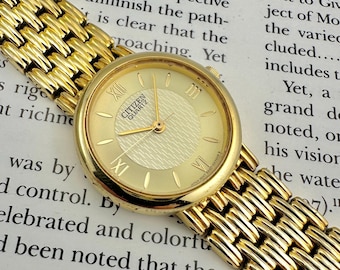 Citizen CQ Watch Women 22mm Champagne Dial Gold Silver Tone  display picture 1