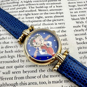 Vintage Betty Boop and Dog Fancy Blue wrist band Working Betty Boop Dog Leash - Etsy main image 3
