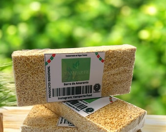 Artisanal Amaranth Bar Sweetened with Honey | 10 Pieces, 50g Each | Healthy Mexican Snack