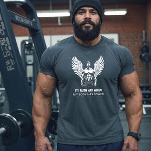 Motivational Christian Gym T-Shirt - Faith & Power Apparel | fitness t-shirt