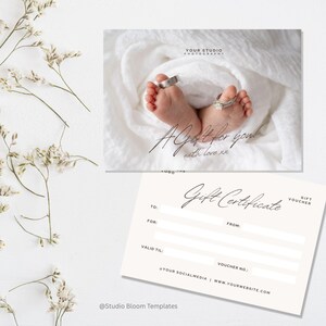 Chèque-cadeau pour photographe, modèle Canvas, carte-cadeau pour photographie, modèle de carte-cadeau, modèles pour photographes, carte à imprimer