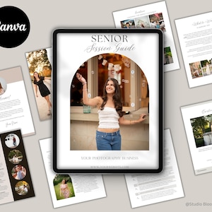 Senior Photography Guide Template Canva, Photography Style Guide, Senior Photography Guide, Senior Photography Guide, instant download