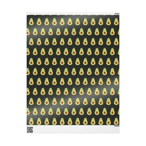 Rolo de papel de embrulho de abacate, embrulho fofo de abacate, embrulho divertido para presente de aniversário ou chá de bebê, embrulho ecológico, decoração de cozinha