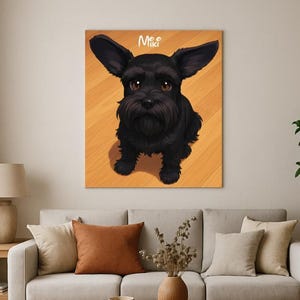 Custom Pet Portrait From Photo –  Pet Portrait From Photo | Anime Dog or Cat Drawing | Pet Memorial Art | Pet sympathy Gift for her / him