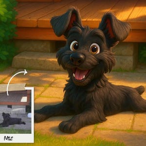 Custom Disney Pet Portrait | Personalized Dog Cat Portrait painting from photo | Pet Memorial Art | Unique Pet Gift | Pet sympathy Gift