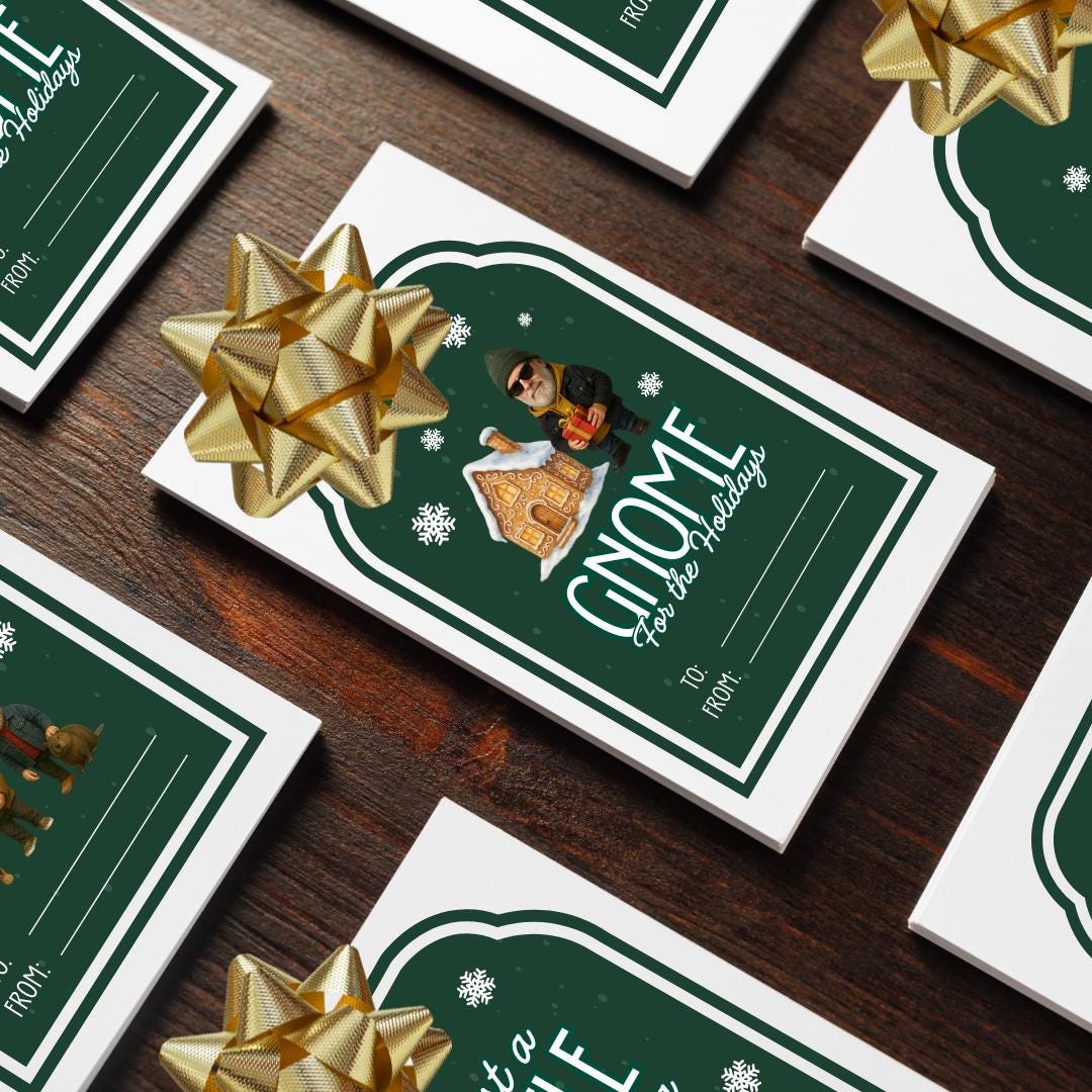 Holiday Gnome Gift Tags (digital Download) | 19 Printable Christmas ...