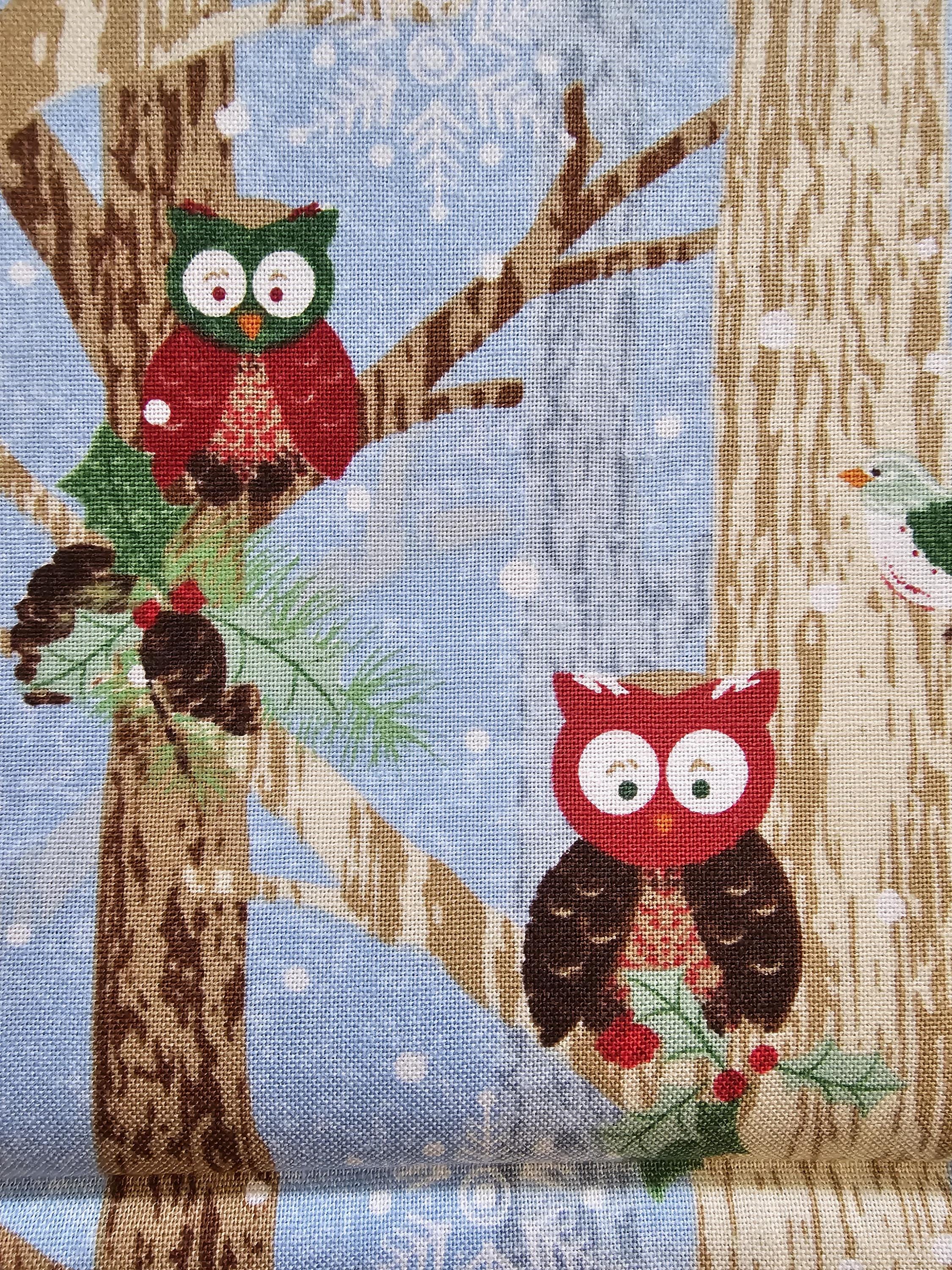 Gina Linn Christmas Owl fabric
