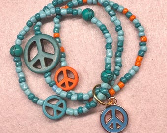 Peace Bead Bracelet