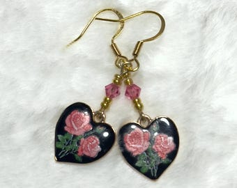 Vintage Style Heart Earrings