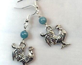 Turquoise Chicken Earrings