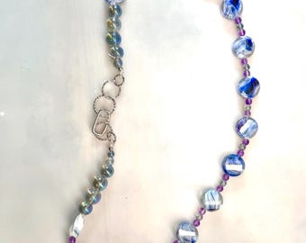 Purple & Silver Necklace/Choker