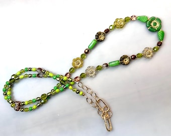 Floral Combo Necklace/Choker/Wrap Bracelet