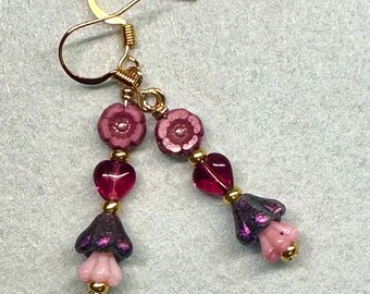 So Sweet Heart & Bell Flower Earrings