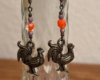 Orange Chicken Earrings
