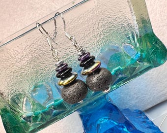 Lava Beaded Earrings