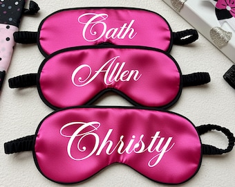 Customized Eyemask, Custom Sleep Eye Mask, Personalized Wedding Favor, Sleepover party eye masks, Personalized Satin Eye Mask, Bride Mask