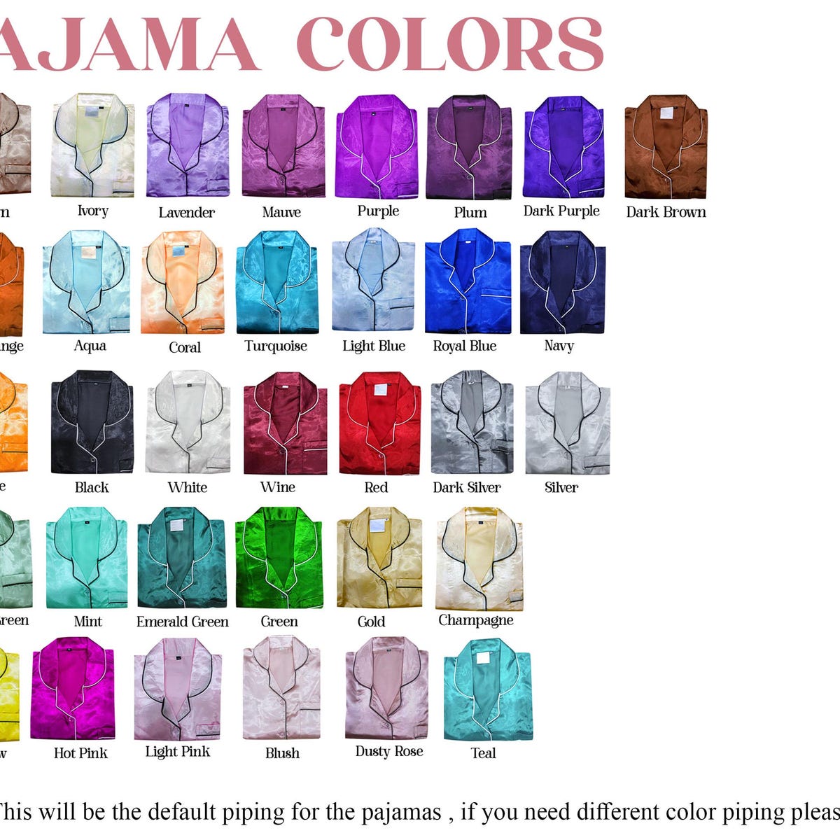 Custom Pyjamas, Satin Pyjamas - Etsy