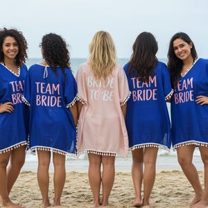 Customized Beach Wrap, Custom Coverups, Custom Bachelorette Party Swim Cover Up, Beach Cover Ups, Bikini Cover Ups, Bride Tribe Cover Ups