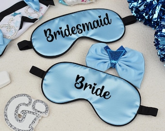 Personalized Eye Mask, Personalized Wedding Favor Satin Mask, Bridesmaid Gift, Bridal Party Gift, Bachelorette Party Eyemask, Sleeping Masks