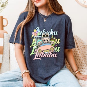 Labubu Shirt, Cute Cartoon T-Shirt, Aesthetic Kawaii Tee, Gift for Her, Soft Graphic Tee, Trendy Cute Shirt, Custom Labubu Design, Gift