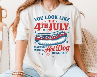 Rolig varmkorv med grafisk grafik: Retro sommar BBQ-tröja