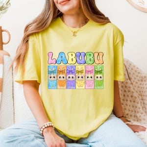 Cute Cartoon T-Shirt, Labubu Shirt, Aesthetic Kawaii Tee, Gift for Her, Soft Graphic Tee, Trendy Cute Shirt, Custom Labubu Design
