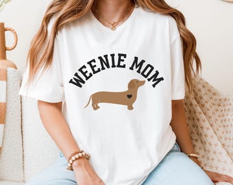 Camiseta de mamá salchicha: Camiseta de cuello redondo para perro salchicha, regalo para amantes de los perros salchichas