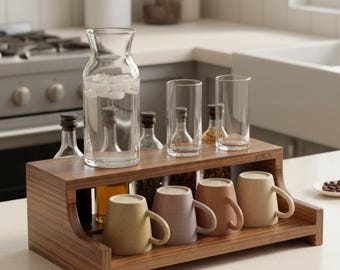 Handmade Wooden Spice Rack gift for Halloween Kitchen Storage Organizer