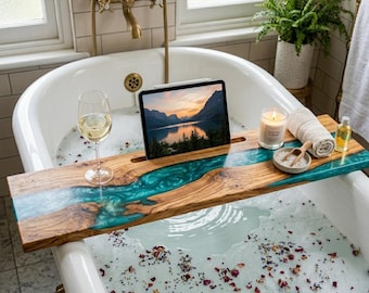 Bañera de resina de madera de olivo, bañera de madera, bandeja de ducha para bañera