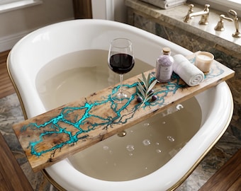 Wooden bath tub tray rediom cracking design mango wood bathtub tray