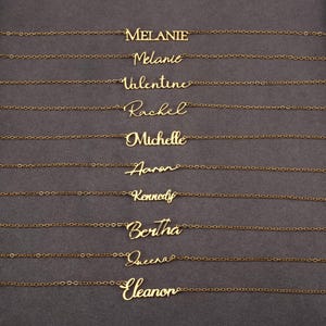 Custom Name Necklace, Personalized 14K Plated Gold Plated Name Pendant Necklace, Minimalist Jewelry for Women, Gifts for Mom, Gifts for Her