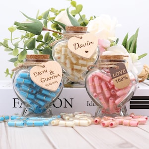 Personalized Love Note Capsules, Cute Pills Gift for Him, long Distance Relationship Gift for Boyfriend, Girlfriend Gifts, Anniversary Gifts