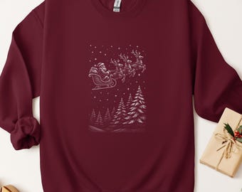 Merry Christmas Sweater, XMAS Sweatshirt, Christmas Crewneck, XMAS Gift Idea, Cozy Holiday Sweater, Cute Winter Sweater, XMAS Party Outfit