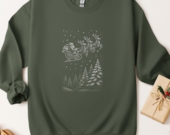 Merry Christmas Sweater, XMAS Sweatshirt, Christmas Crewneck, XMAS Gift Idea, Cozy Holiday Sweater, Cute Winter Sweater, XMAS Party Outfit