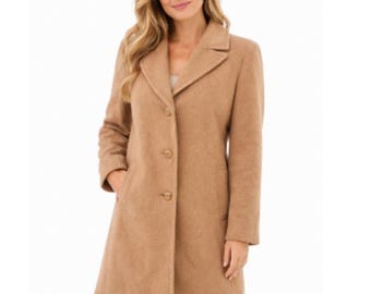 Vintage Larry Levine Design overcoat mid-length  100% camel hair