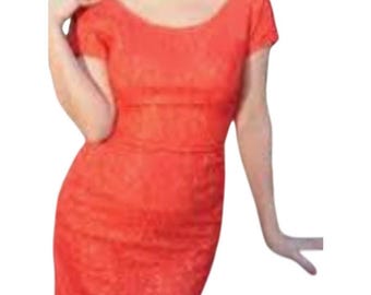 Vintage Carmen Marc Valvo Red Sequin Dress,  size X-small