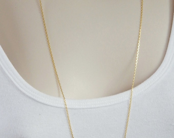 Gold Vermeil, Laser Cut Cable Chain, Finished Necklace Chaingold Plated
