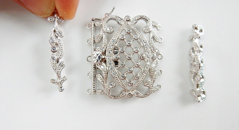 925 Sterling Silver //18K Gold Vermeil Arrow Necklace Cubic Zirconia CZ Crystals