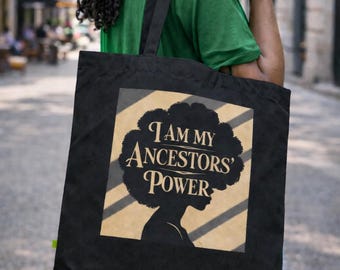 Statement Bag - Black History Tote Bag - Black Power - Aesthetic Tote Bag - Vintage Tote Bag - Grocery Tote Bag - Commuter Tote Bag