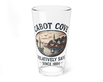Cabot Cove Scenic Harbor Mixing Glass | 16oz Pint Glass