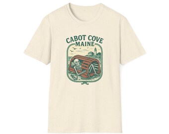 Cabot Cove Maine Skeleton T-Shirt: Softstyle Cotton Tee