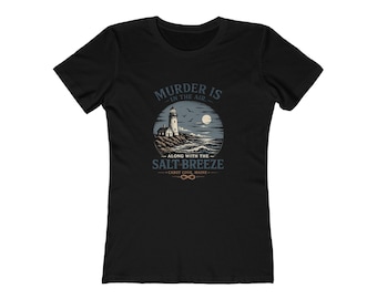 Murder Is a Shoreline Lighthouse Tee | Coastal Mystery Shirt