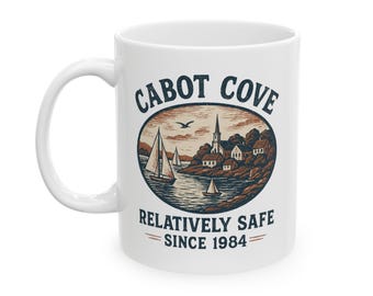Cabot Cove Mug: Nautical Sailboat Design, Gift for Sailor
