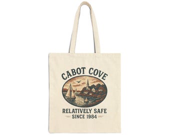 Cabot Cove Cotton Canvas Tote Bag: Eco-Friendly Shopping Bag