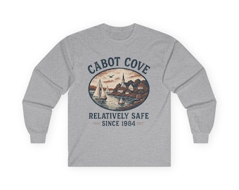 Cabot Cove Long Sleeve Tee: Vintage Coastal Style Unisex Shirt