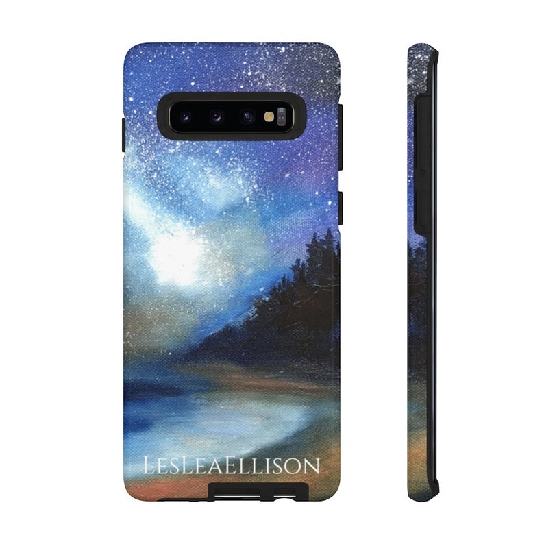 Phone Case Galaxy iPhone Case Tough Cases Samsung Phone Case Starry Night Stars Twinkle Original Artwork By LesLea Ellison image 2