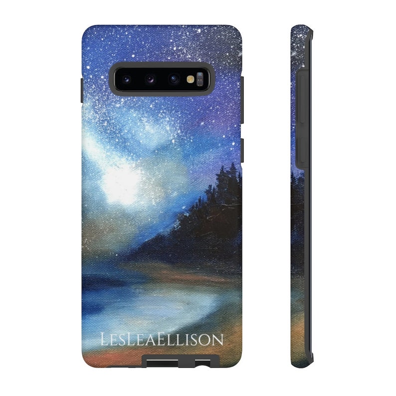 Phone Case Galaxy iPhone Case Tough Cases Samsung Phone Case Starry Night Stars Twinkle Original Artwork By LesLea Ellison image 5