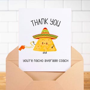Nacho Average Coach Thank You Card